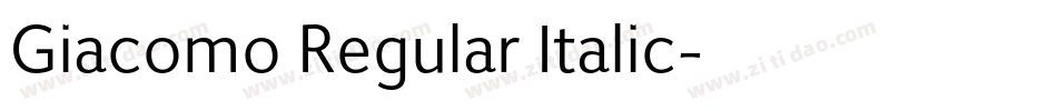 Giacomo Regular Italic字体转换